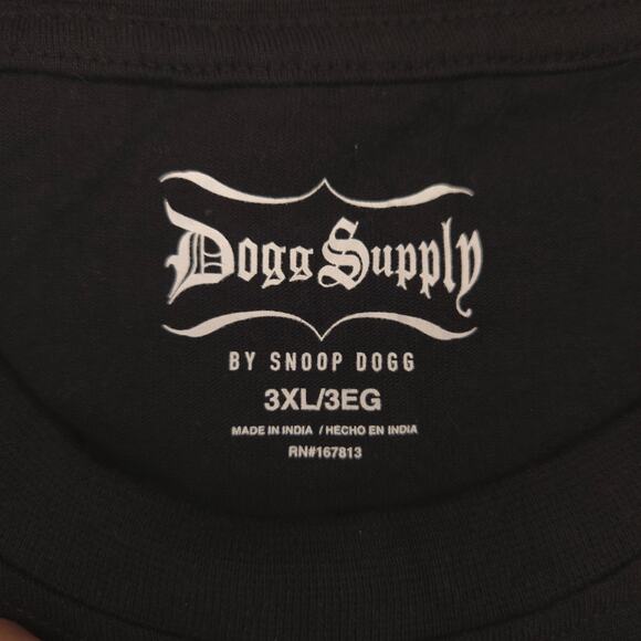 Snoop Dogg Rap Graphic Short Sleeve Crew Neck Shirt Mens Size 2XL Black - Picture 3 of 9